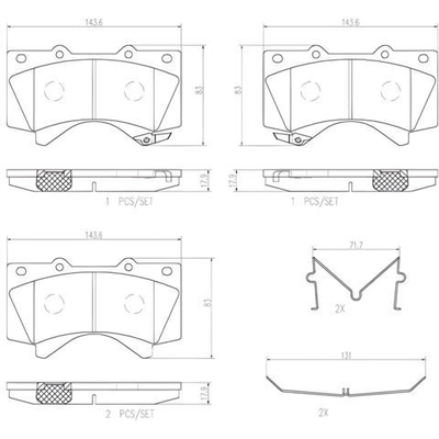 Front Premium Ceramic Pads by BREMBO - P83107N pa4