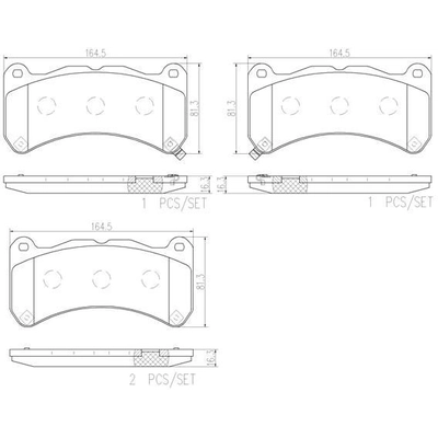 Front Premium Ceramic Pads by BREMBO - P83146N pa5