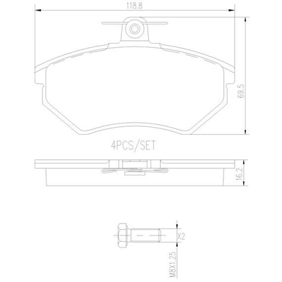 Front Premium Ceramic Pads by BREMBO - P85015N pa5