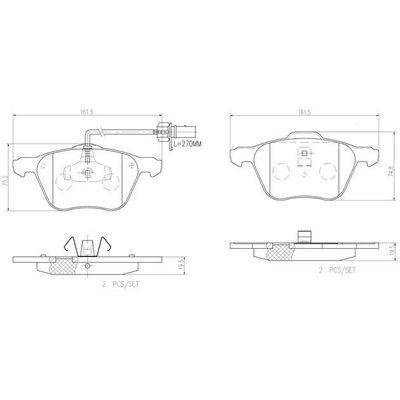 Plaquettes avant en céramique de qualité supérieure by BREMBO - P85061N pa5