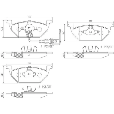 Plaquettes avant en céramique de qualité supérieure de BREMBO - P85072N pa5