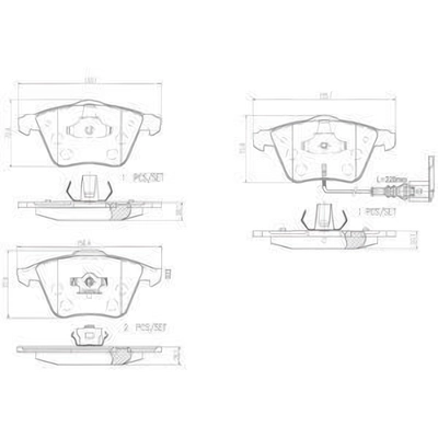 Front Premium Ceramic Pads by BREMBO - P85079N pa9