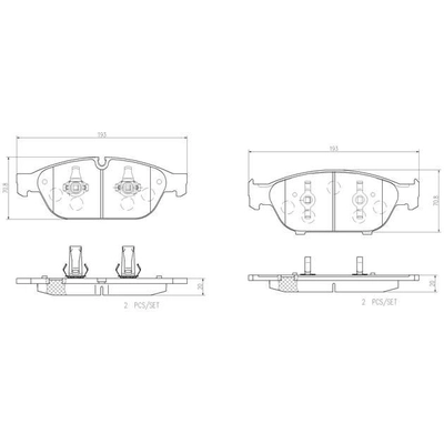 Front Premium Ceramic Pads by BREMBO - P85127N pa8