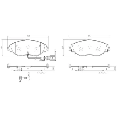 Front Premium Ceramic Pads by BREMBO - P85131N pa5