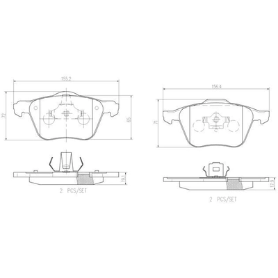 Plaquettes avant en céramique de qualité supérieure by BREMBO - P86022N pa4