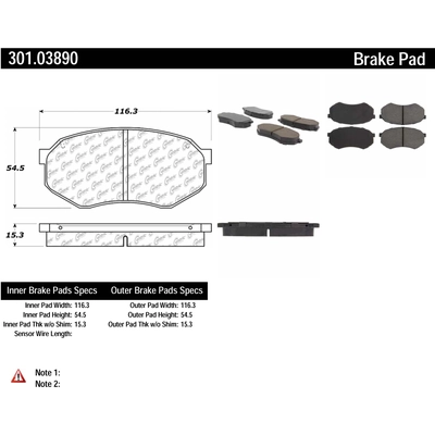 Front Premium Ceramic Pads by CENTRIC PARTS - 301.03890 pa1