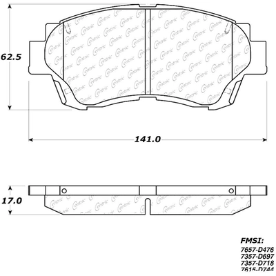 Front Premium Ceramic Pads by CENTRIC PARTS - 301.04760 pa10