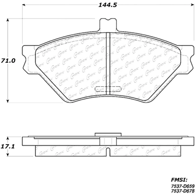 Plaquettes avant en c�ramique de qualit� sup�rieure by CENTRIC PARTS - 301.06780 pa10