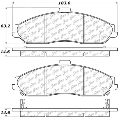 Plaquettes avant en céramique de qualité supérieure by CENTRIC PARTS - 301.07310 pa1