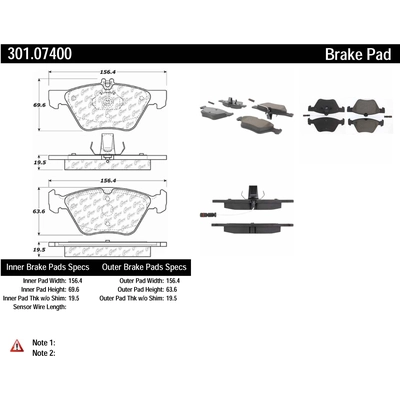 Front Premium Ceramic Pads by CENTRIC PARTS - 301.07400 pa5