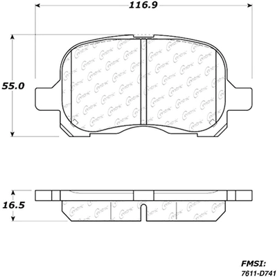 Plaquettes avant en c�ramique de qualit� sup�rieure by CENTRIC PARTS - 301.07410 pa7