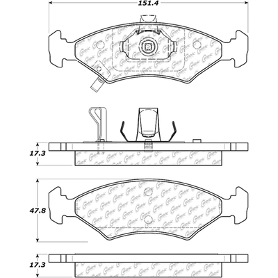 Plaquettes avant en céramique de qualité supérieure by CENTRIC PARTS - 301.07660 pa2