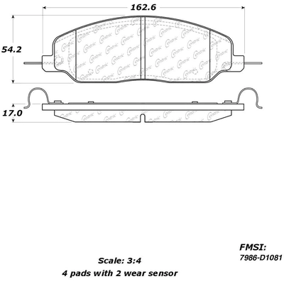 Front Premium Ceramic Pads by CENTRIC PARTS - 301.10810 pa9