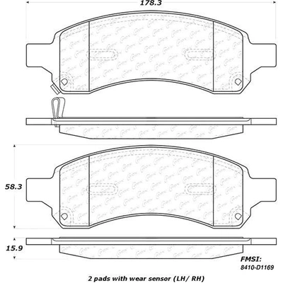 Front Premium Ceramic Pads by CENTRIC PARTS - 301.11691 pa10