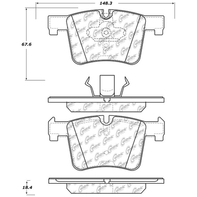 Plaquettes avant en c�ramique de qualit� sup�rieure by CENTRIC PARTS - 301.15610 pa4