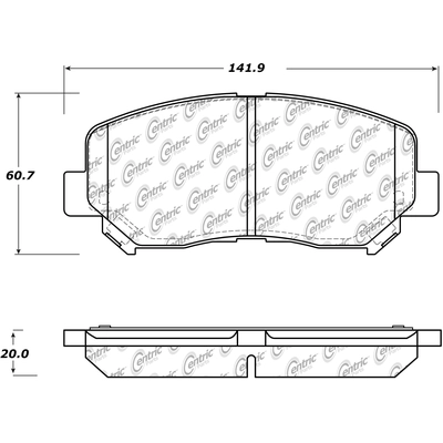 Front Premium Ceramic Pads by CENTRIC PARTS - 301.16403 pa1