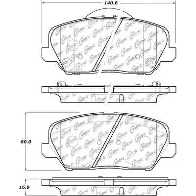 Front Premium Ceramic Pads by CENTRIC PARTS - 301.17350 pa3