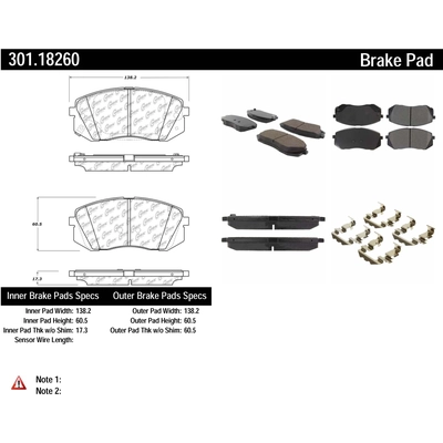 Front Premium Ceramic Pads by CENTRIC PARTS - 301.18260 pa2