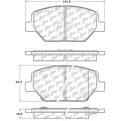 Front Premium Ceramic Pads by CENTRIC PARTS - 301.18860 pa1