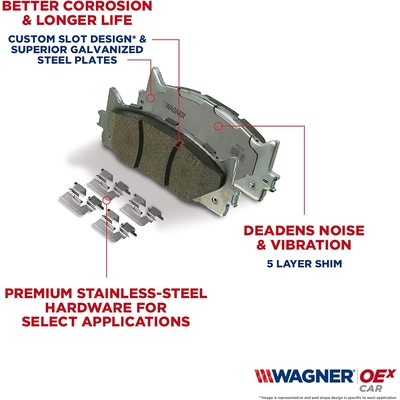 WAGNER - OEX1650 - OEX Disc Brake Pad Set pa3