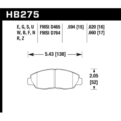 HAWK PERFORMANCE - HB275G.620 - Front Premium Pads pa2