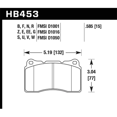 HAWK PERFORMANCE - HB453U.585 - Front Premium Pads pa2