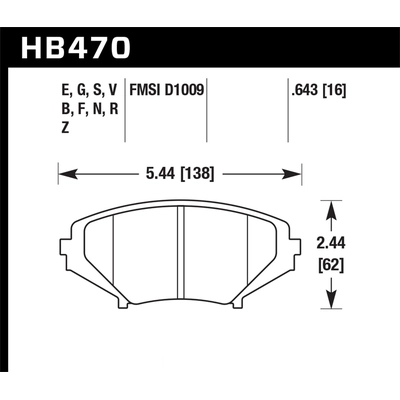 HAWK PERFORMANCE - HB470G.643 - Front Premium Pads pa2