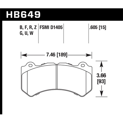 HAWK PERFORMANCE - HB649U.605 - Front Premium Pads pa1