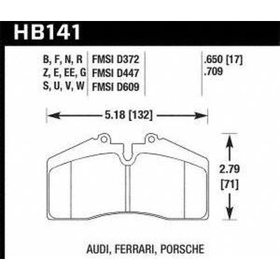 Front Premium Pads by HAWK PERFORMANCE - HB141U.650 pa2