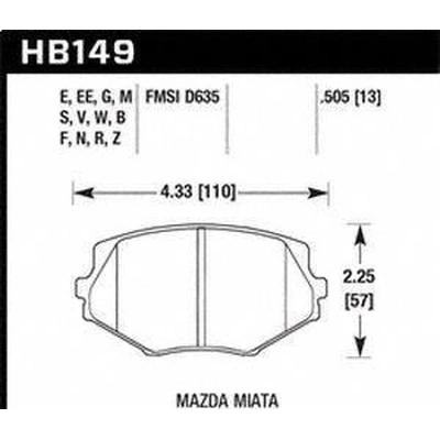 Plaquette premium avant par HAWK PERFORMANCE - HB149G.505 pa2