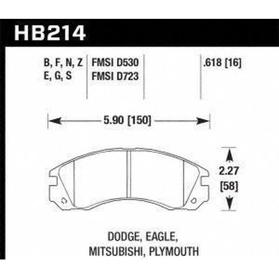 Front Premium Pads by HAWK PERFORMANCE - HB214G.618 pa2