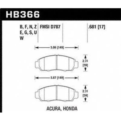 Front Premium Pads by HAWK PERFORMANCE - HB366G.681 pa2