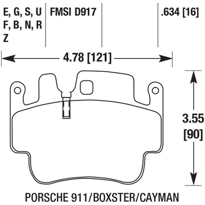 Plaquette premium avant de HAWK PERFORMANCE - HB550G.634 pa12