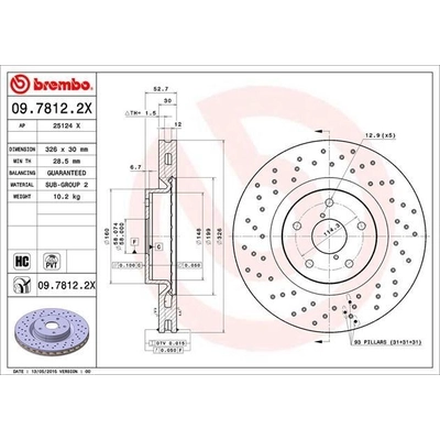 Front Premium Rotor by BREMBO - 09.7812.2X pa2
