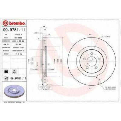 Front Premium Rotor by BREMBO - 09.9781.11 (1 Qty) pa3