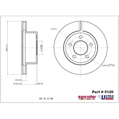 Front Premium Rotor by EUROROTOR - 5120 pa3