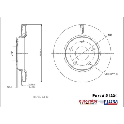Front Premium Rotor by EUROROTOR - 51234 pa4
