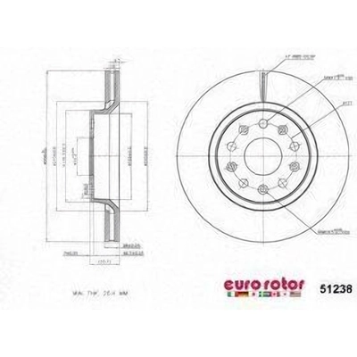 Front Premium Rotor by EUROROTOR - 51238 pa1