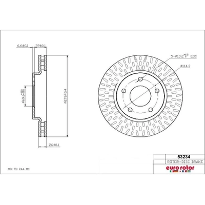 Front Premium Rotor by EUROROTOR - 53234 pa4