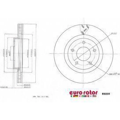 EUROROTOR - 53235 - Front Premium Rotor pa1