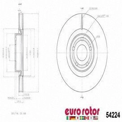 Disque avant de qualité supérieur par EUROROTOR - 54224 pa1