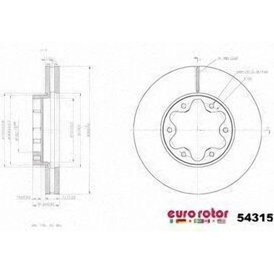 Disque avant de qualité supérieur de EUROROTOR - 54315 pa1