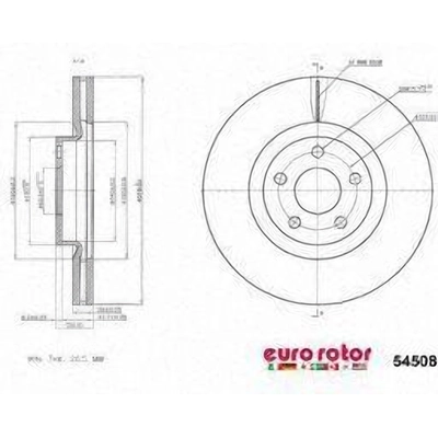 Disque avant de qualité supérieur par EUROROTOR - 54508 pa1