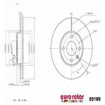 Front Premium Rotor by EUROROTOR - 55189 pa7