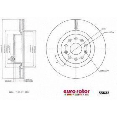 Front Premium Rotor by EUROROTOR - 55633 pa1