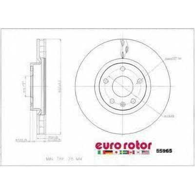 Disque avant de qualité supérieur par EUROROTOR - 55965 pa1