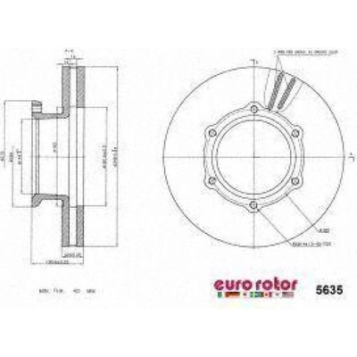 Disque avant de qualit� sup�rieur by EUROROTOR - 5635 pa2