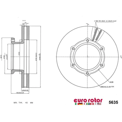 Front Premium Rotor by EUROROTOR - 5635 pa4