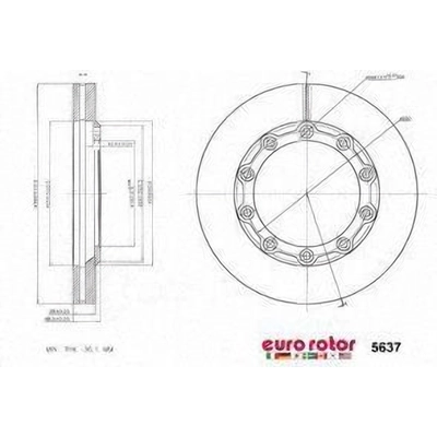 Disque avant de qualité supérieur par EUROROTOR - 5637 pa2