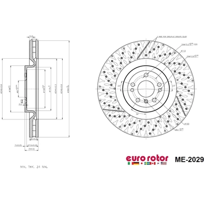 Front Premium Rotor by EUROROTOR - ME2029 pa3